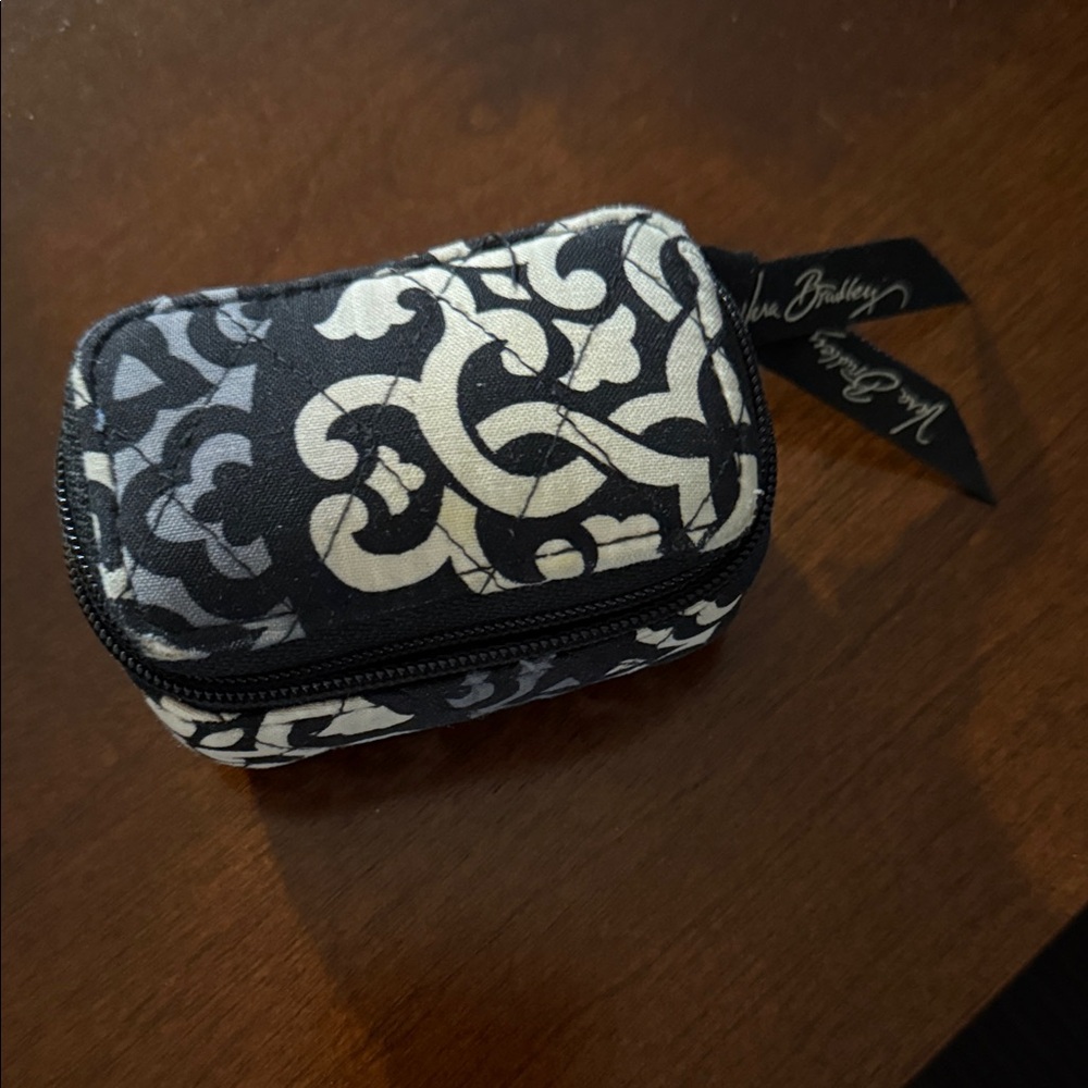 Vera Bradley Elegant Black and Cream Pouch